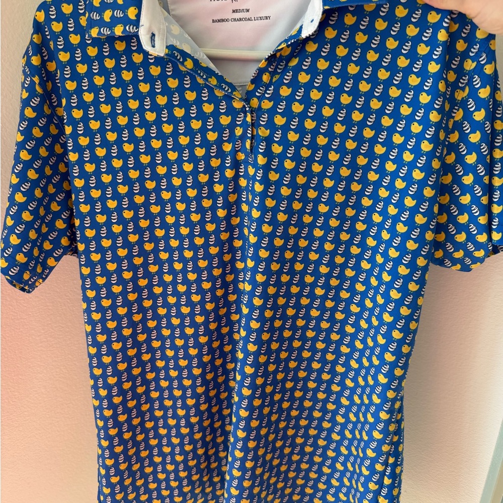 Blue Duck-Print horn legend Polo